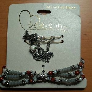 L&J Jewelry Interchangeable Charm Bracelet "Beach